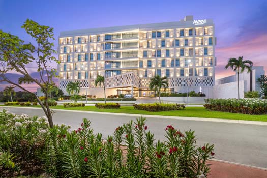 Avani Cancun Airport Hotel Facade sunset 1