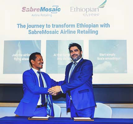 Getinet Tadesse CIO Ethiopian Airlines Jean Vincent Teuler VP GM Airline IT for EMEA Sabre