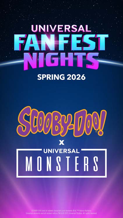 Scooby Doo x Universal Monsters logo FFN 2026 at USH