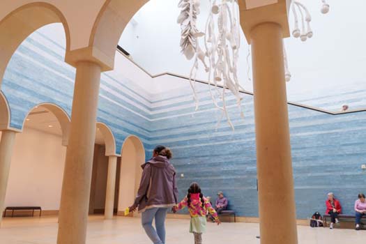 Visitors at Blanton Museum of Art Medium