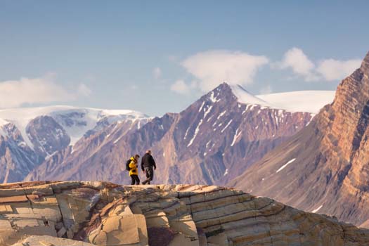 pax in landscape skipperdal kong oscar fjord east greenland 
