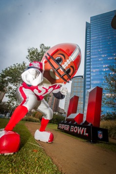 Super Bowl LI Mascot  copyrights and credits Micahl Wyckoff