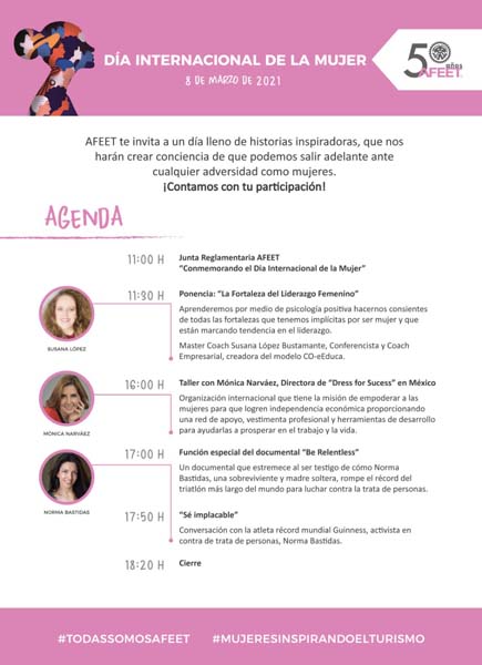 Agenda, Día Int. de la mujer 2021